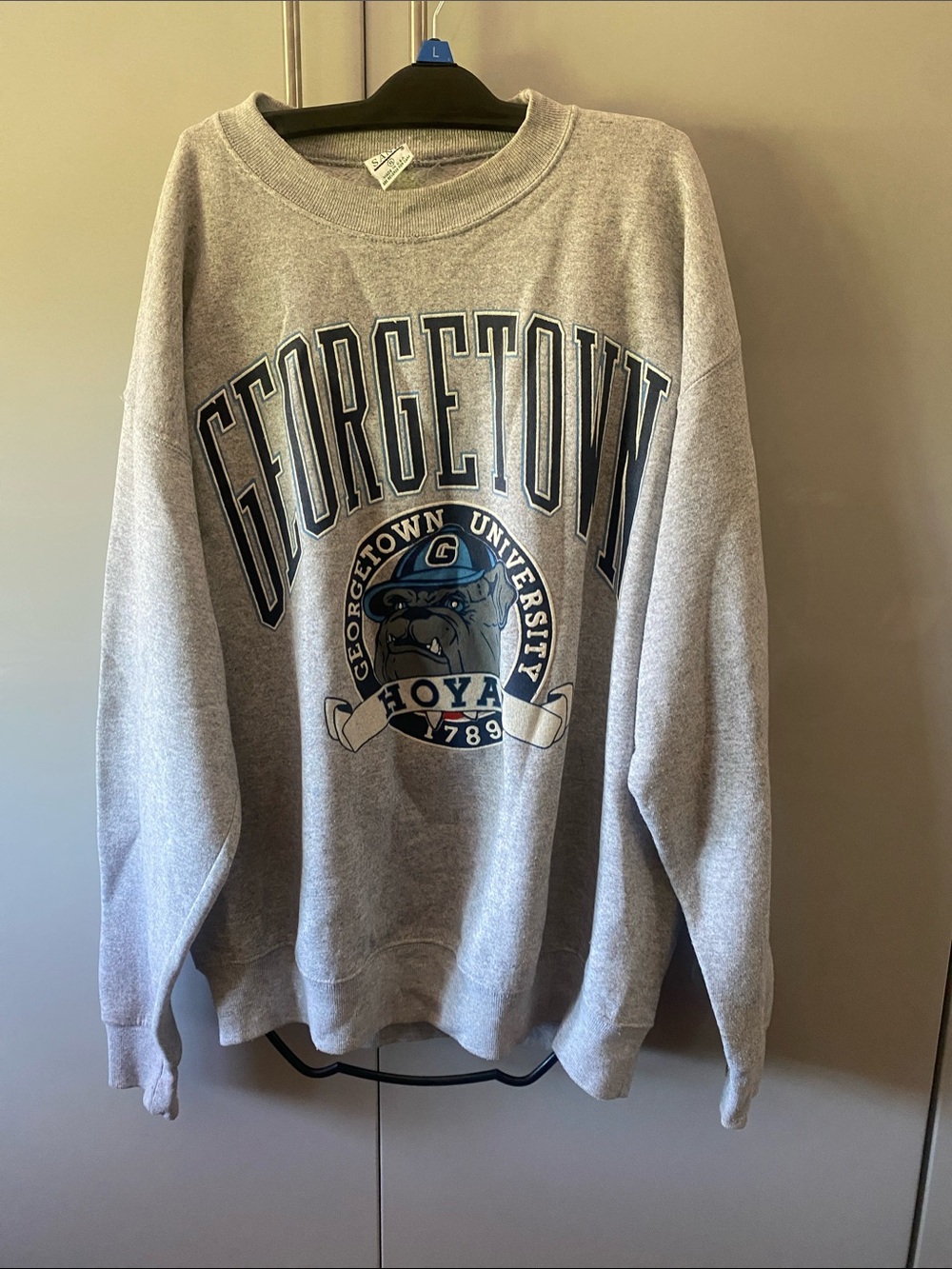 Vintage XL Georgetown University Gray Crewneck Sweatshirt